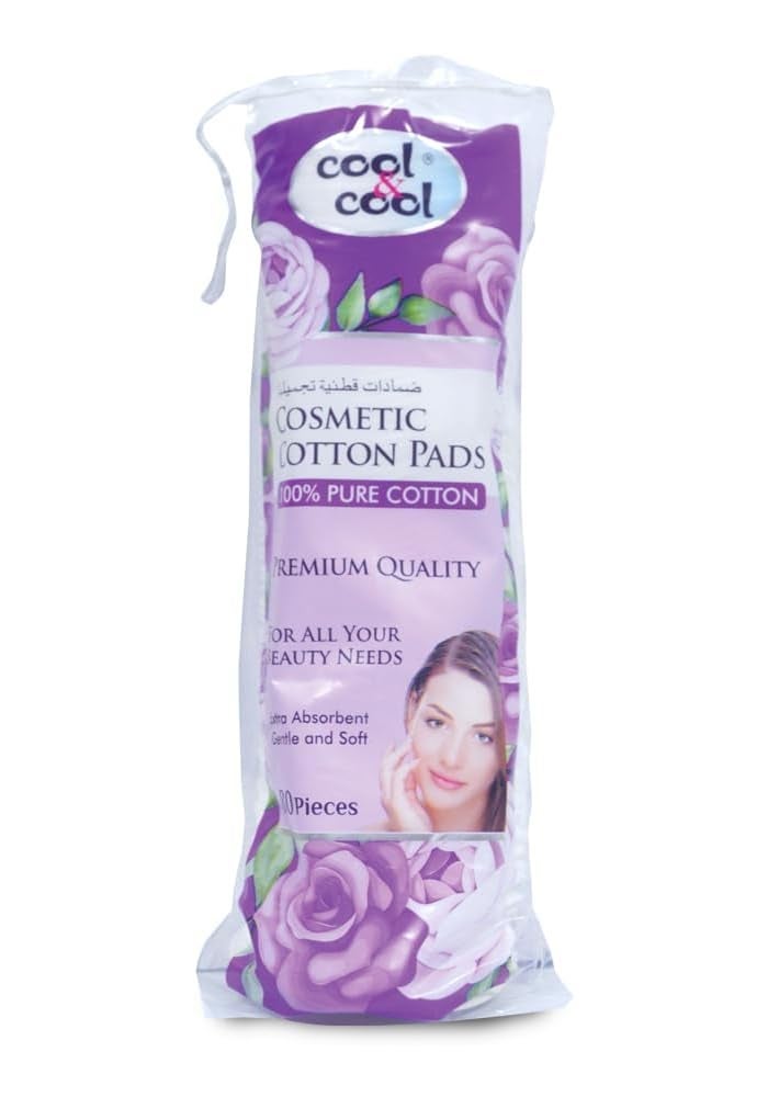 Cool & Cool 100% Pure Cotton Cosmetic Pads - 80 Count - Image 1